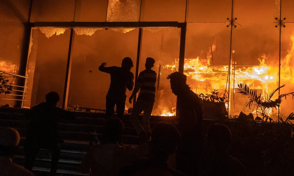 Protesters burn buildings in Bangladesh after youth leader killed | Protests