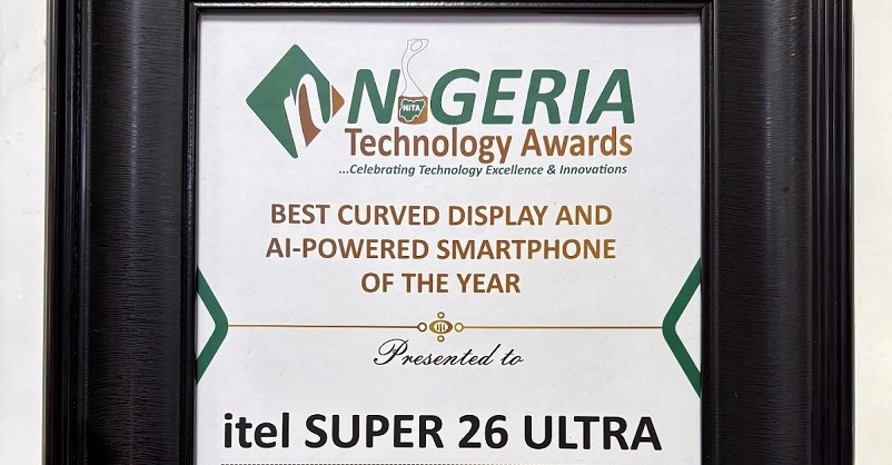 itel SUPER 26 Ultra Wins “Best Curved Display and AI-Powered Smartphone of the Year” at the 2025 Nigeria Technology Awards