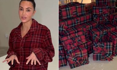 Kim Kardashian Shares Inside Glimpse of Her Holiday Gift Wrapping