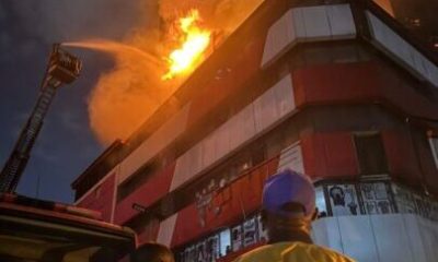Massive fire outbreak reported at 22-storey building on Lagos Island