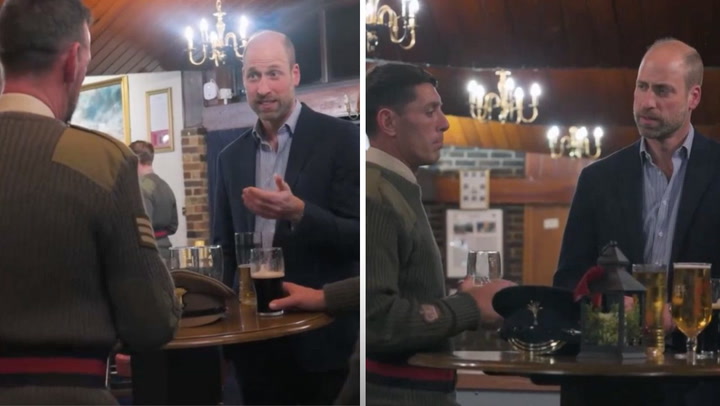 Prince William enjoys pint with troops during surprise appearance | Lifestyle