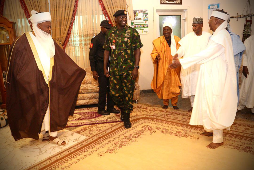COAS Waidi Shaibu Meets Sultan Of Sokoto After US Air Strikes