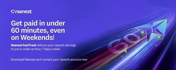 Upwork earnings in under one hour: Raenest introduces FastTrack to cut Upwork Payment wait times  