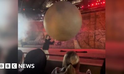 Disney World cast member hurt stopping 180-kg fake boulder from hitting audience