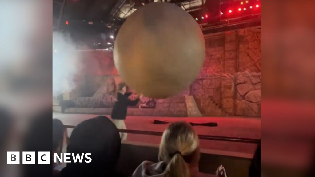 Disney World cast member hurt stopping 180-kg fake boulder from hitting audience